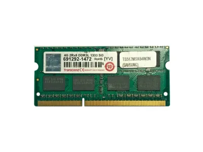 TS512MSK64W3N - Transcend 4GB DDR3-1333MHz PC3-10600 non-ECC Unbuffered CL9 204-Pin SoDimm 1.35V Low Voltage Dual Rank Memory Module