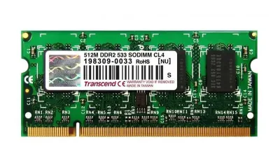 TS533N2-512 - Transcend 512MB DDR2-533MHz PC2-4200 non-ECC Unbuffered CL4 200-Pin SoDimm Memory Module