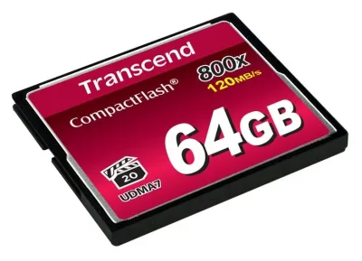 TS64GCF800 - Transcend 64GB 800x CompactFlash (CF) Memory Card