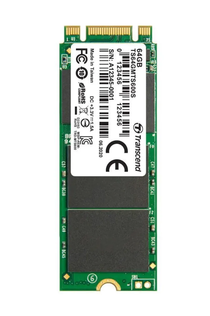 TS64GMTS600S - Transcend 600S 64GB Multi-Level Cell SATA 6Gb/s M.2 2260 Solid State Drive