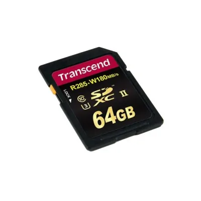 TS64GSD2U3 - Transcend 64GB Class 3 SDXC UHS-II U3 Flash Memory Card