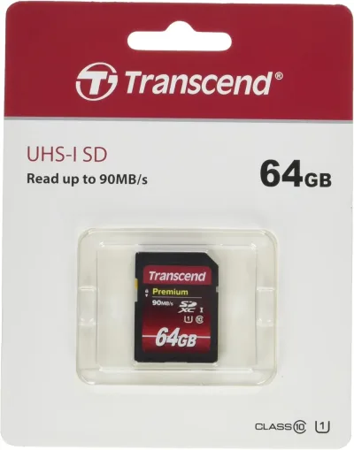 TS64GSDU1 - Transcend 64GB 300X Class 10 SDXC UHS Flash Memory Card
