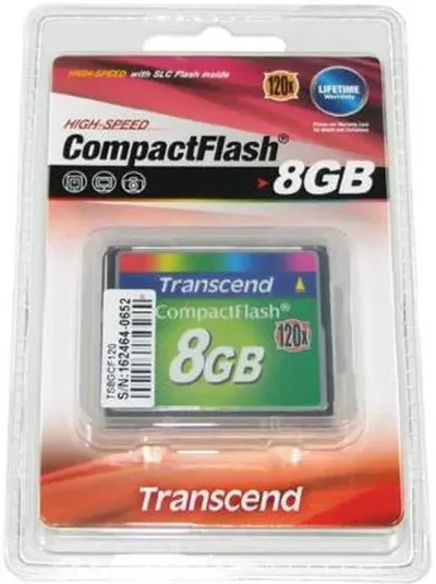 TS8GCF120-DF - Transcend 8GB 120x DMA Fix MODE Type-I CompactFlash (CF) Memory Card