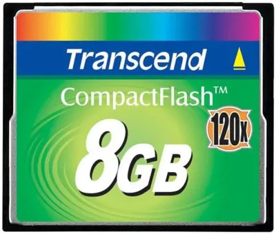 TS8GCF120-NF - Transcend 8GB 120x non-DMA Fix MODE Type-I CompactFlash (CF) Memory Card