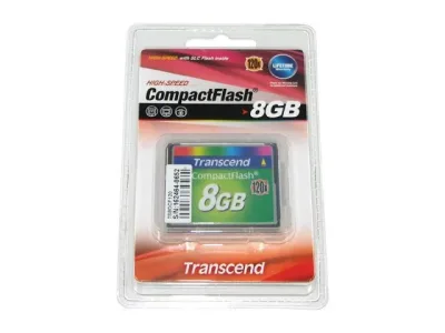 TS8GCF120-P - Transcend 8GB PIO Fix Mode Type-I CompactFlash (CF) Memory Card