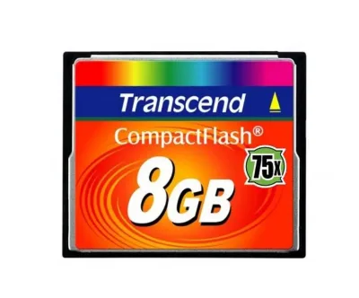 TS8GCF75 - Transcend 8GB 75x Hi-Speed CompactFlash (CF) Memory Card