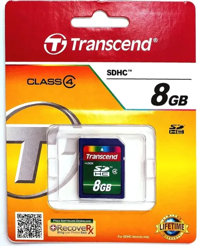 TS8GSDHC4-B2 - Transcend 8GB Class 4 SDHC Flash Memory Card