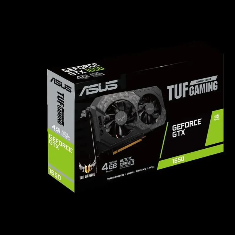 TUF-GTX1650-4GD6-P-GAMING - ASUS TUF GeForce GTX 1650 Graphic Card 4GB GDDR6