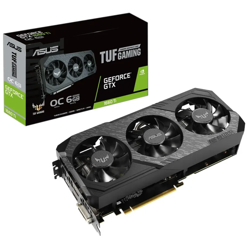 TUF3-GTX1660TI-O6G-GAMING - ASUS TUF Gaming X3 GeForce GTX 1660 Ti Graphic Card 6GB GDDR6