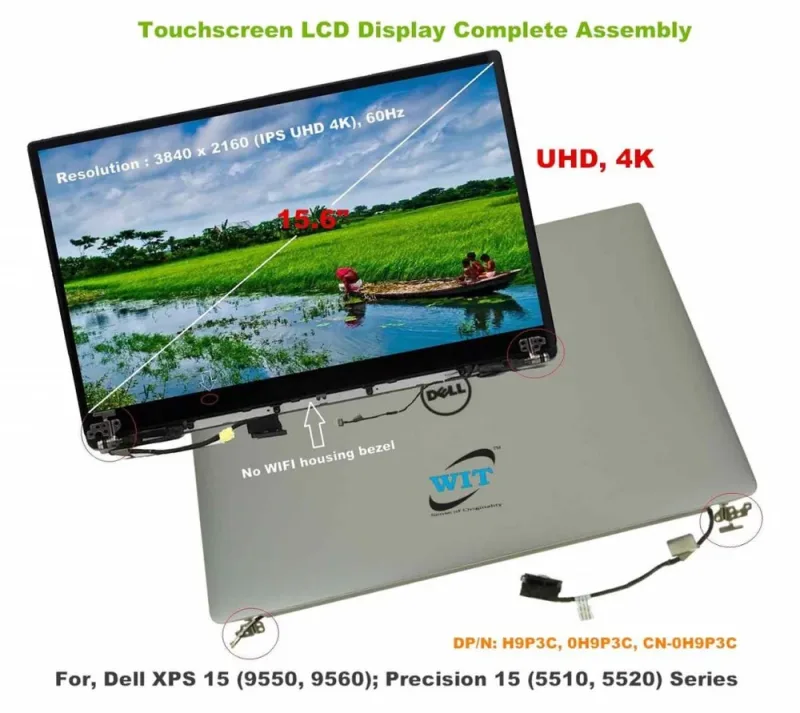 TY3XC - Dell 15.6-inch UHD 4K Touch LCD for XPS 15 -9530 / Precision M3800