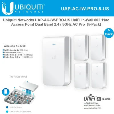UAP-AC-IW-PRO-US - Ubiquiti UniFi AC IEEE 802.11ac 1300Mbit/s Wireless Access Point