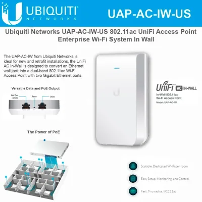 UAP-AC-IW-US - Ubiquiti UniFi AC IEEE 802.11ac 1167Mbit/s Wireless Access Point