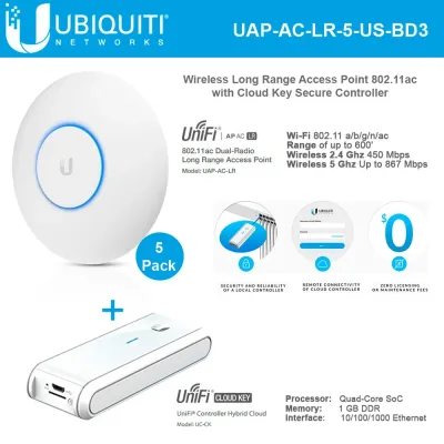 UAP-AC-LR-US - UniFi IEEE 802.11ac 867Mbit/s Wireless Access Point