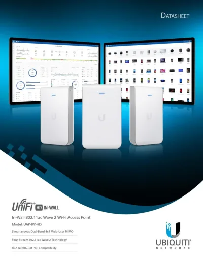UAP-IW-HD - Ubiquiti In-Wall HD Wave 2 Dual Band Wireless Access Point