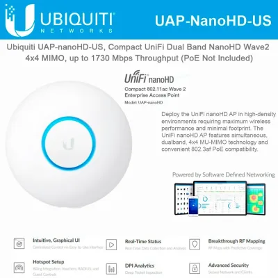 UAP-NANOHD-5-US - Ubiquiti UniFi nanoHD IEEE 802.11ac 1.7Gbit/s Wireless Access Point