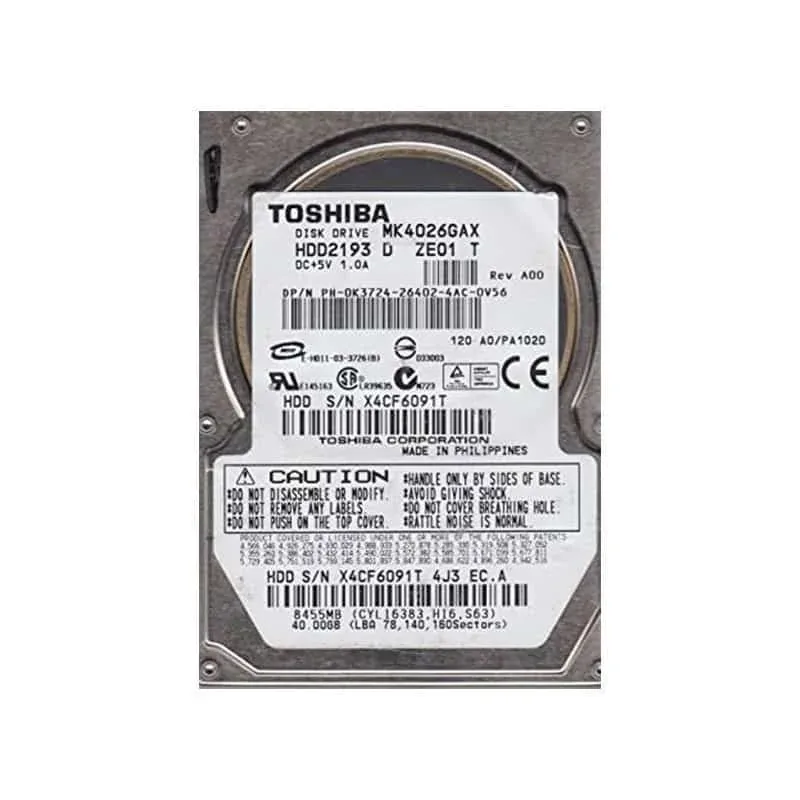 V000020610 - Toshiba 40GB 5400RPM ATA-100 2.5-inch Hard Disk Drive