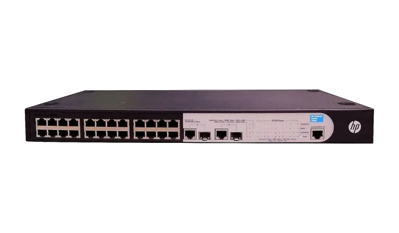 HPE V1905-24 HP V1905-24 ProCurve V1905-24 24 x Ports 10/100/Base-T + 2 x SFP Combo Ports 10/100Base-TX Layer 2 Managed 1U Rack-mountable Fast Ethernet Network Switch. In Stock
