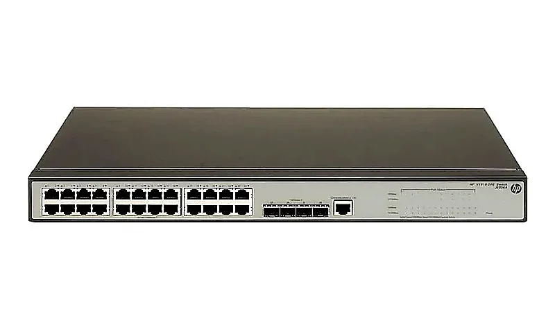 HP V1910-24G ProCurve 1910 Series 1910-24G 24xPorts 10/100/1000Base-T + 4xSFP (mini-GBIC) Ports Layer2 Managed 1U Gigabit Ethernet Switch. In Stock