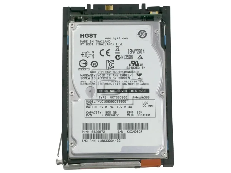 V4-2S10-900 - EMC Corporation 900GB 10000RPM SAS 6Gb/s 2.5-Inch Hard Drive
