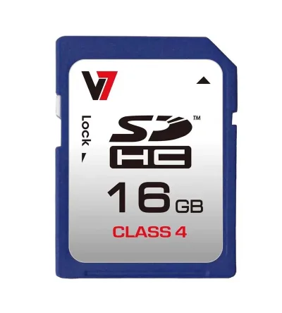 VASDH16GCL4R-2E - V7 16GB Class 4 SDHC Flash Memory Card