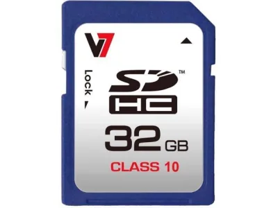 VASDH32GCL10R-2N - V7 32GB Class 10 SDHC Flash Memory Card