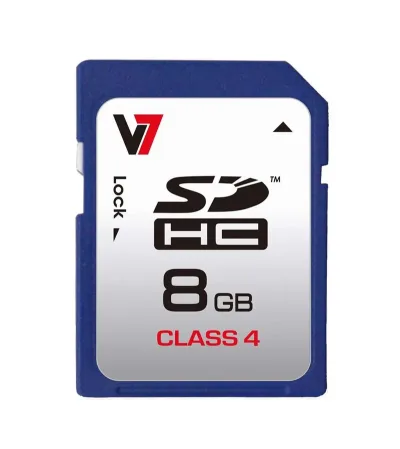 VASDH8GCL4R-2E - V7 8GB Class 4 SDHC Flash Memory Card