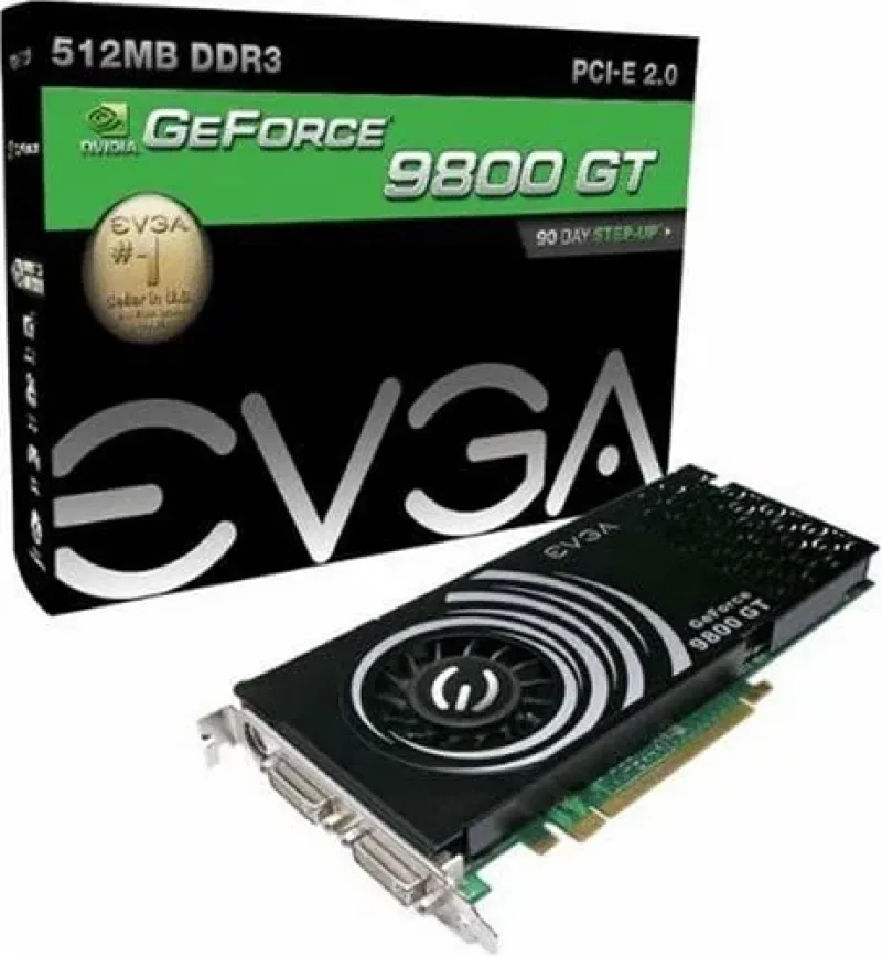 VCE512-P3-N973 - EVGA GeForce 9800GT 512MB PCI Express 2.0 DVI Video Graphics Card