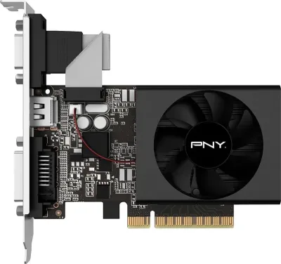 VCGGT7102XPB - PNY Geforce GT 710 954 MHz Core 2GB DDR3 SDRAM PCi Express 2.0 X8 Low-profile Single Slot Graphics Card