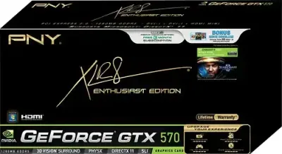 VCGGTX570XPB - PNY Nvidia GeForce GTX 570 1280MB GDDR5 320-Bit PCI Express 2.0 Video Graphics Card