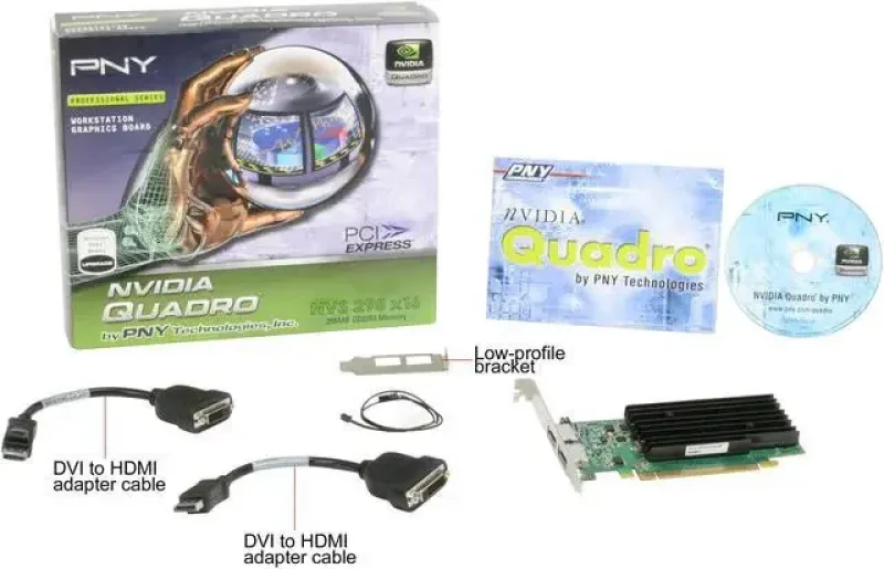 VCQFX370PCIEPB - PNY Tech PNY Quadro FX370 256MB GDDR2 PCI Express DVI Video Graphics Card