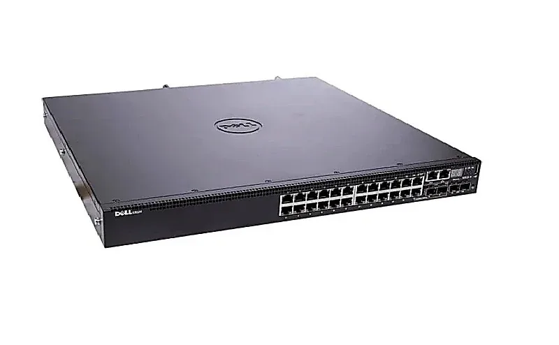 Dell VN885 PowerSwitch S3124 24-Ports 10/100/1000Base-T RJ-45 2-Ports 10G SFP+ 2-Ports SFP Combo Layer 3 Managed 1U Rack-mountable Gigabit Ethernet Network Switch. In Stock