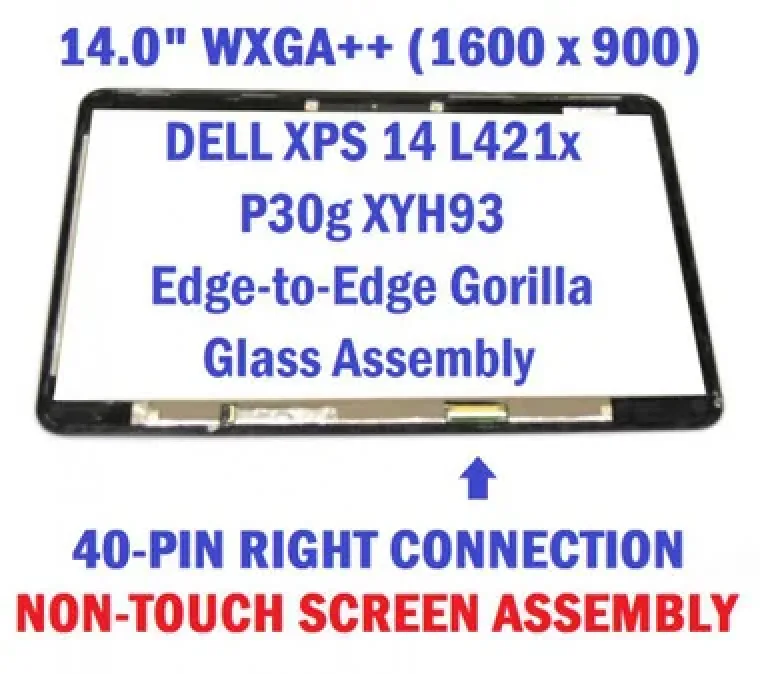 W3V10 - Dell 14-inch WXGA with Hinges LCD Panel for Xps L241x