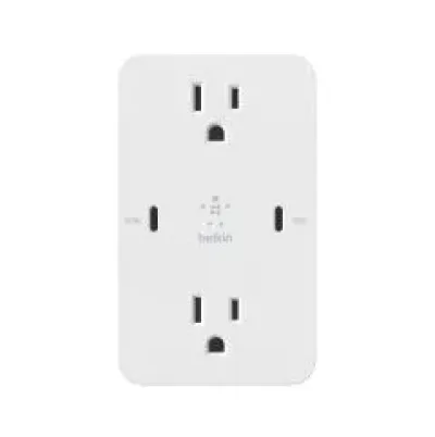 WCZ001DQWH - Belkin Boost Charge 68-Watts 2x USB-C Pro Dual Outlet/Dual Port GaN Wall Plate
