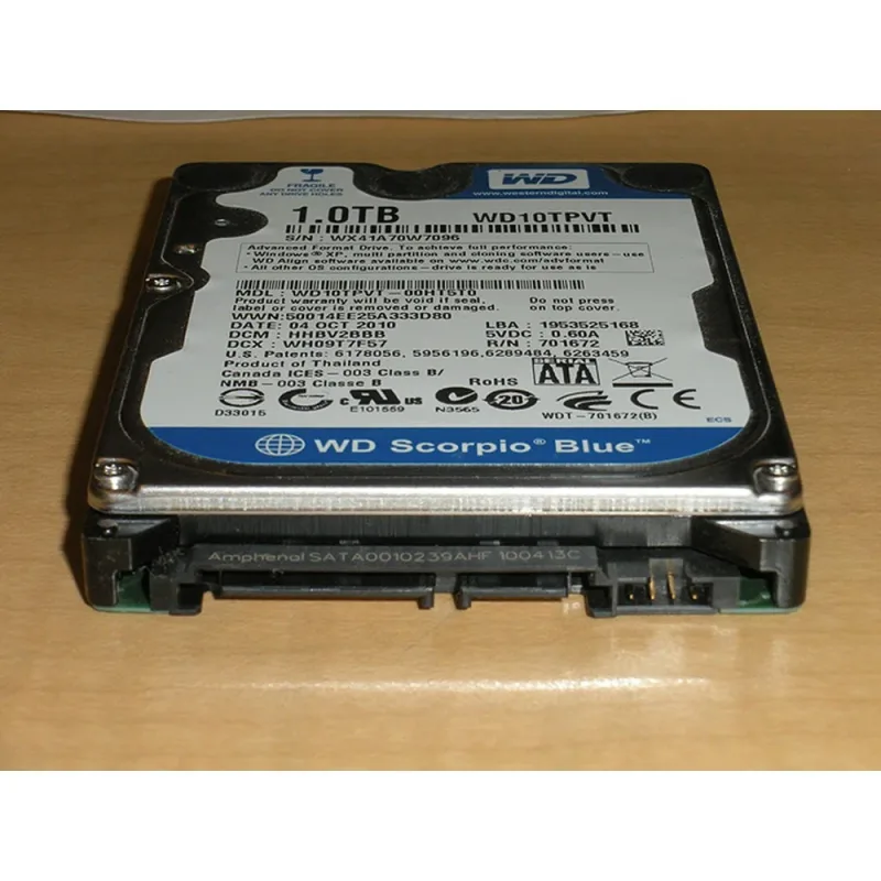 WD1000BEVS-MFR - Western Digital Scorpio 100GB 5400RPM SATA 1.5Gb/s 8MB Cache 2.5-inch Hard Drive