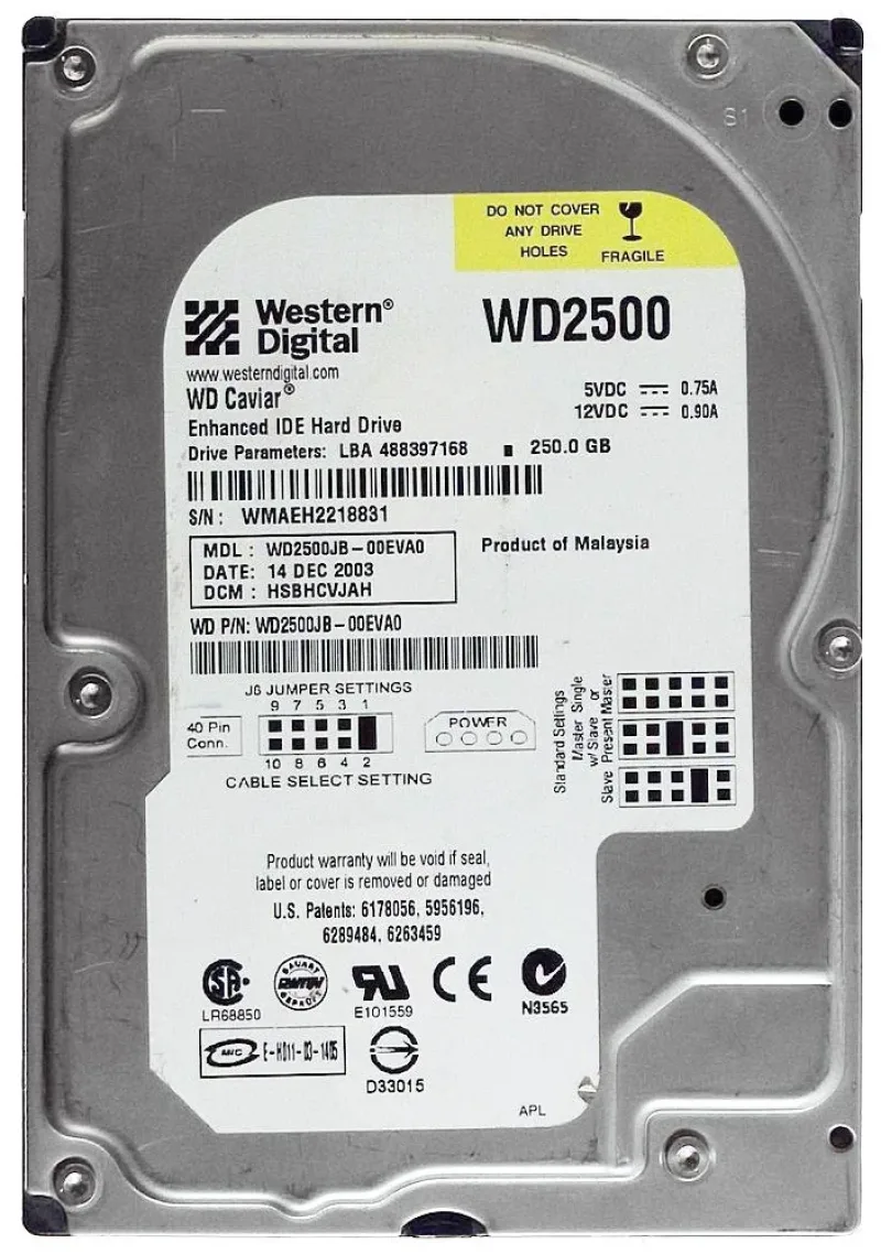 WD1000JB-00CWE0 - Western Digital Caviar 100GB 7200RPM ATA-100 8MB Cache 3.5-inch Hard Drive