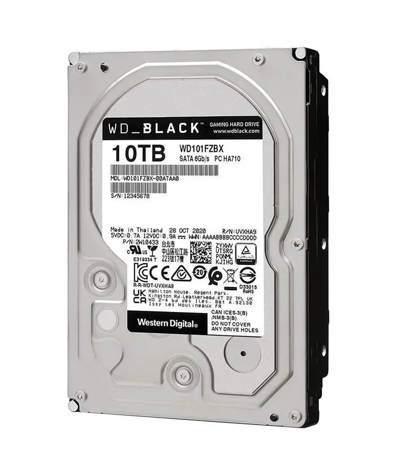 WD101FZBX - Western Digital Black 10TB SATA 6Gb/s 7200RPM 256MB Cache 3.5-inch Gaming Hard Drive
