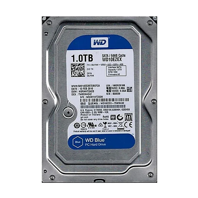 Western WD10EZEX-75WN4A0 Western Digital WD10EZEX-75WN4A0 Blue 1TB 7200RPM SATA 6Gb/s 64MB Cache 3.5-Inch Hard Drive