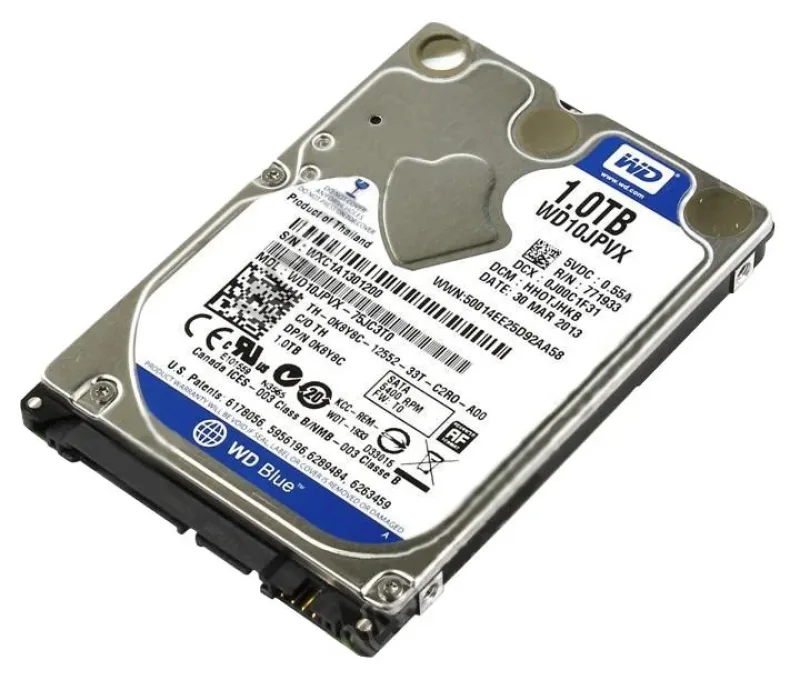 WD10JPVX-00JC3T0 - Western Digital Blue 1TB 5400RPM SATA 6Gb/s 8MB Cache 2.5-inch Hard Drive