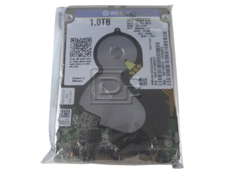 WD10SPCX-08HWS - Western Digital Blue 1TB 5400RPM SATA 6Gb/s 2.5-inch Laptop Hard Drive