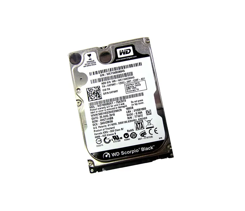WD1600BEKT - Western Digital Scorpio Black 160GB 7200RPM SATA 3Gb/s 16MB Cache 2.5-inch Hard Drive