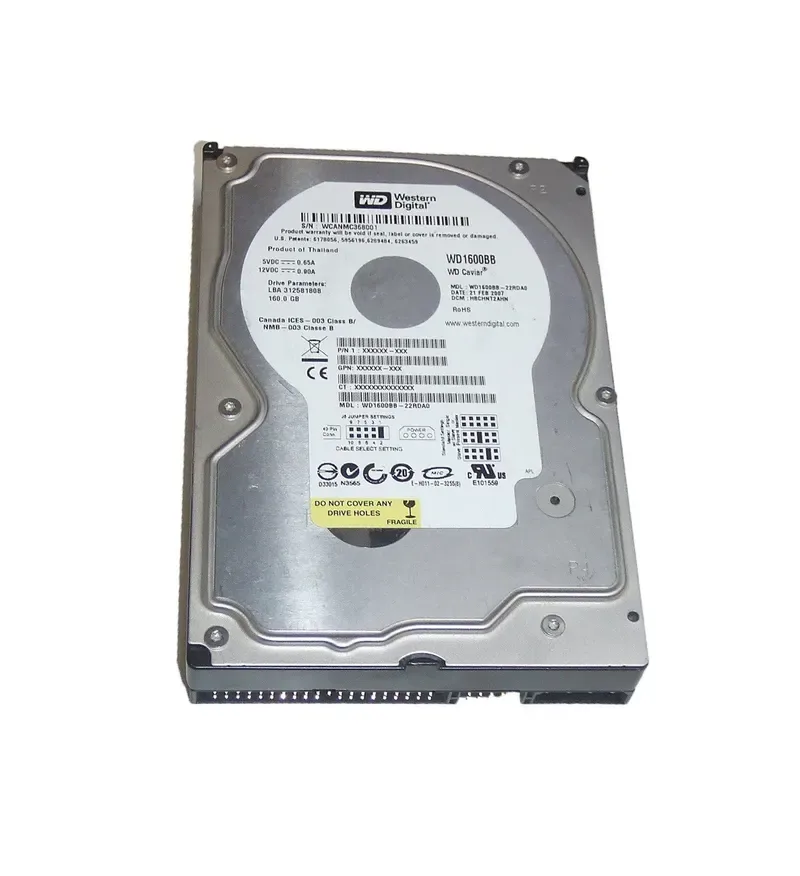 WD1600BEVT - Western Digital Scorpio Blue 160GB 5400RPM SATA 3Gb/s 8MB Cache 2.5-inch Hard Drive