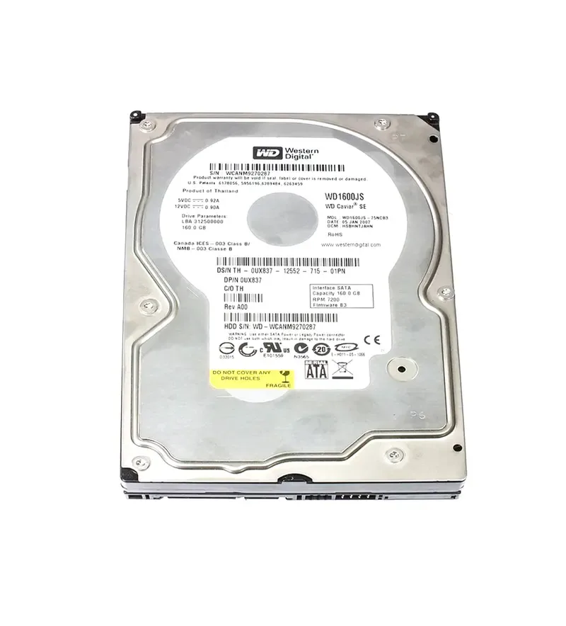 WD1600JS - Western Digital Caviar SE 160GB 7200RPM SATA 3Gb/s 8MB Cache 3.5-inch Hard Drive