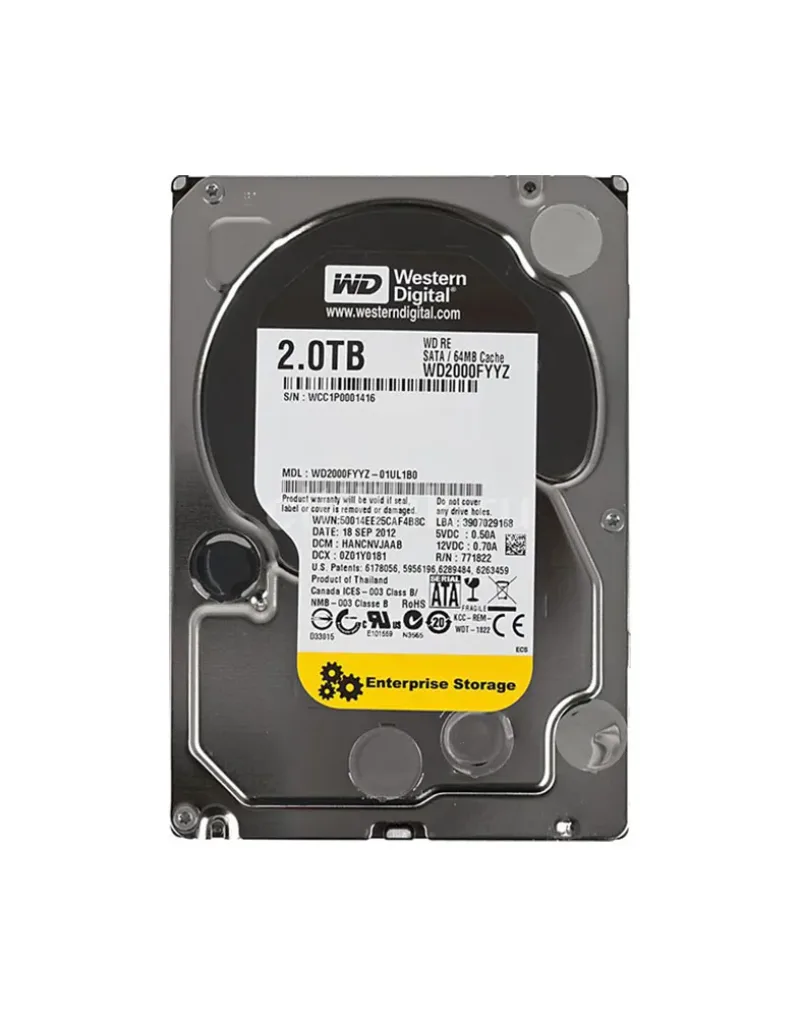 WD2000FYYX-18RS1B0 - Western Digital Re 2TB 7200RPM SATA 6Gb/s 64MB Cache 3.5-inch Hard Drive