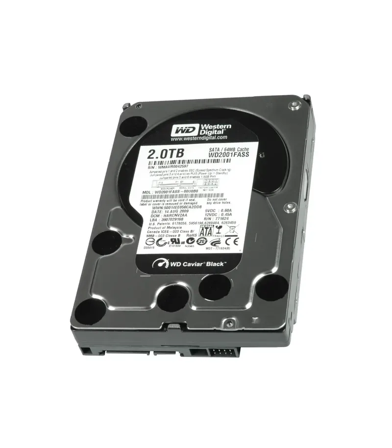 WD2001FASS - Western Digital Caviar Black 2TB 7200RPM SATA 3Gb/s 64MB Cache 3.5-inch Hard Drive
