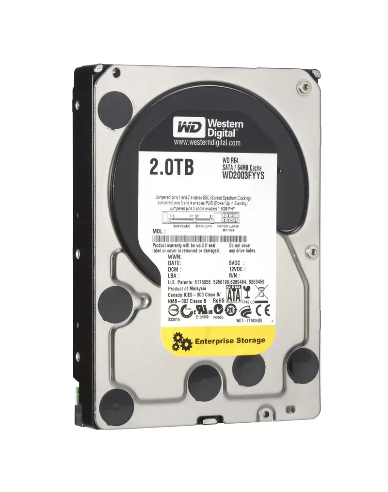 WD2003FYYS - Western Digital RE4 2TB 7200RPM SATA 3Gb/s 64MB Cache 3.5-inch Enterprise Hard Drive