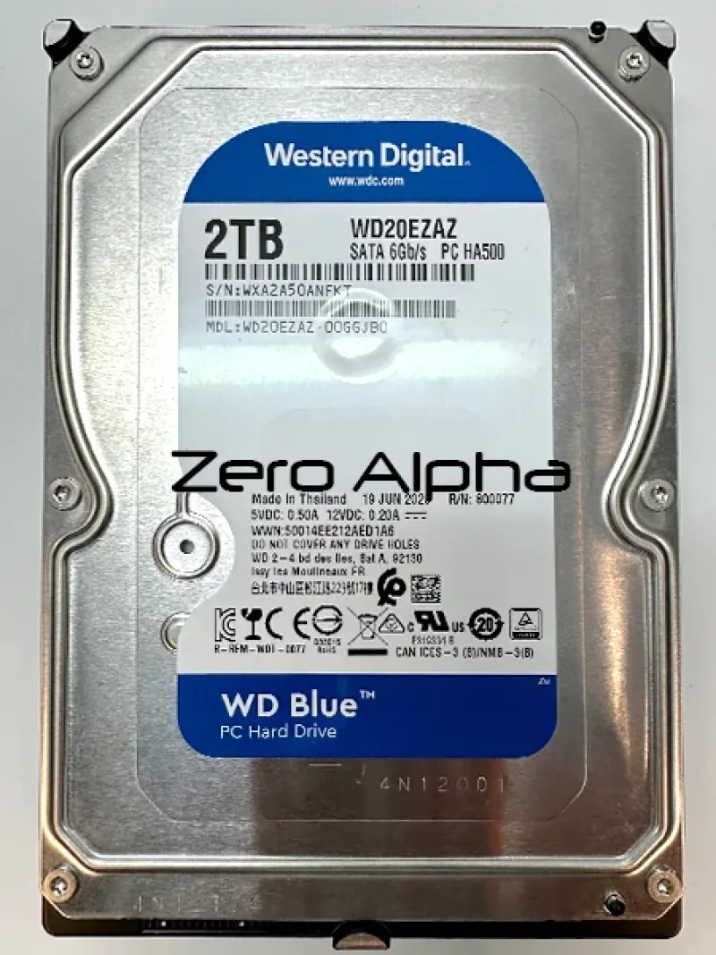 Western WD20EZAZ-00GGJB0 Western Digital WD20EZAZ-00GGJB0 Blue 2TB 5400RPM SATA 6Gb/s 256MB Cache 3.5-Inch Hard drive. In Stock