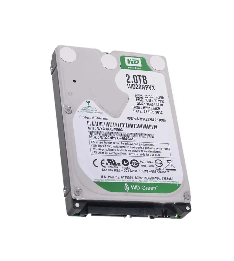 WD20NPVX - Western Digital Green 2TB 5400RPM SATA 6Gb/s 8MB Cache 2.5-inch Hard Drive