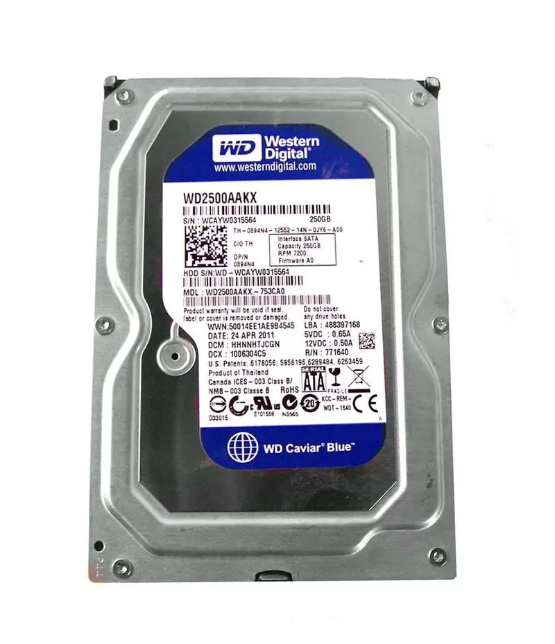 WD2500AAKK-753CA0 - Western Digital 250GB 7200RPM SATA 6Gb/s 3.5-inch Hard Drive