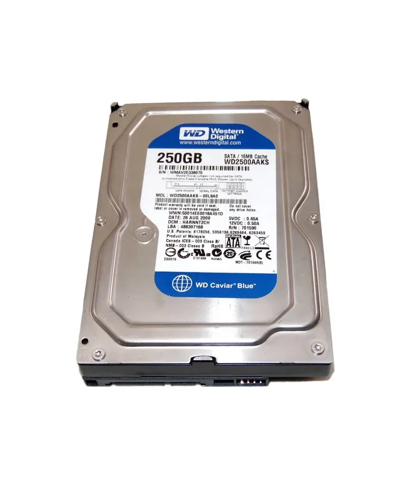 WD2500AAKS - Western Digital Caviar Blue 250GB 7200RPM SATA 3Gb/s 7-Pin 16MB Cache 3.5-inch Hard Drive