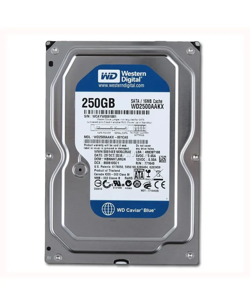 WD2500AAKX - Western Digital Caviar Blue 250GB 7200RPM SATA 6Gb/s 16MB Cache 3.5-inch Hard Drive